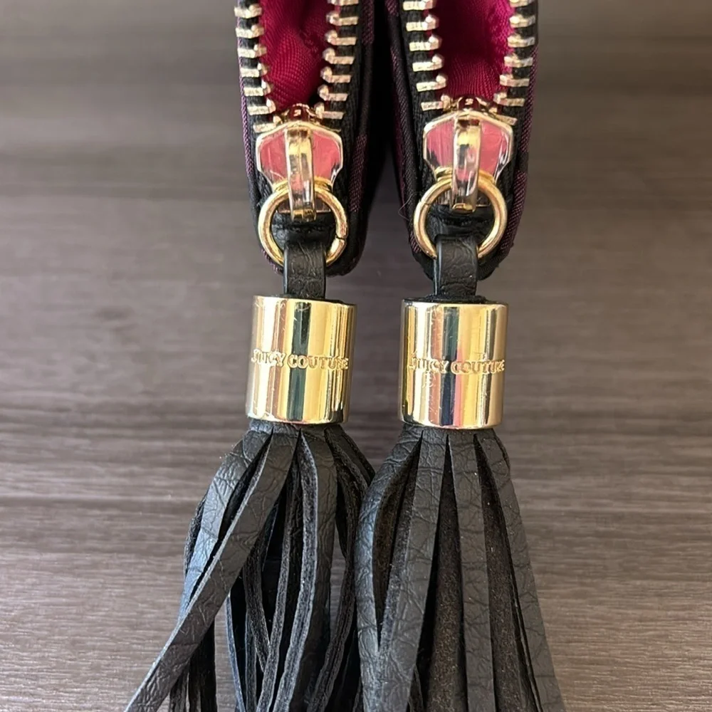 Juicy Couture Black and Purple Zebra‎ Print Wristlet
